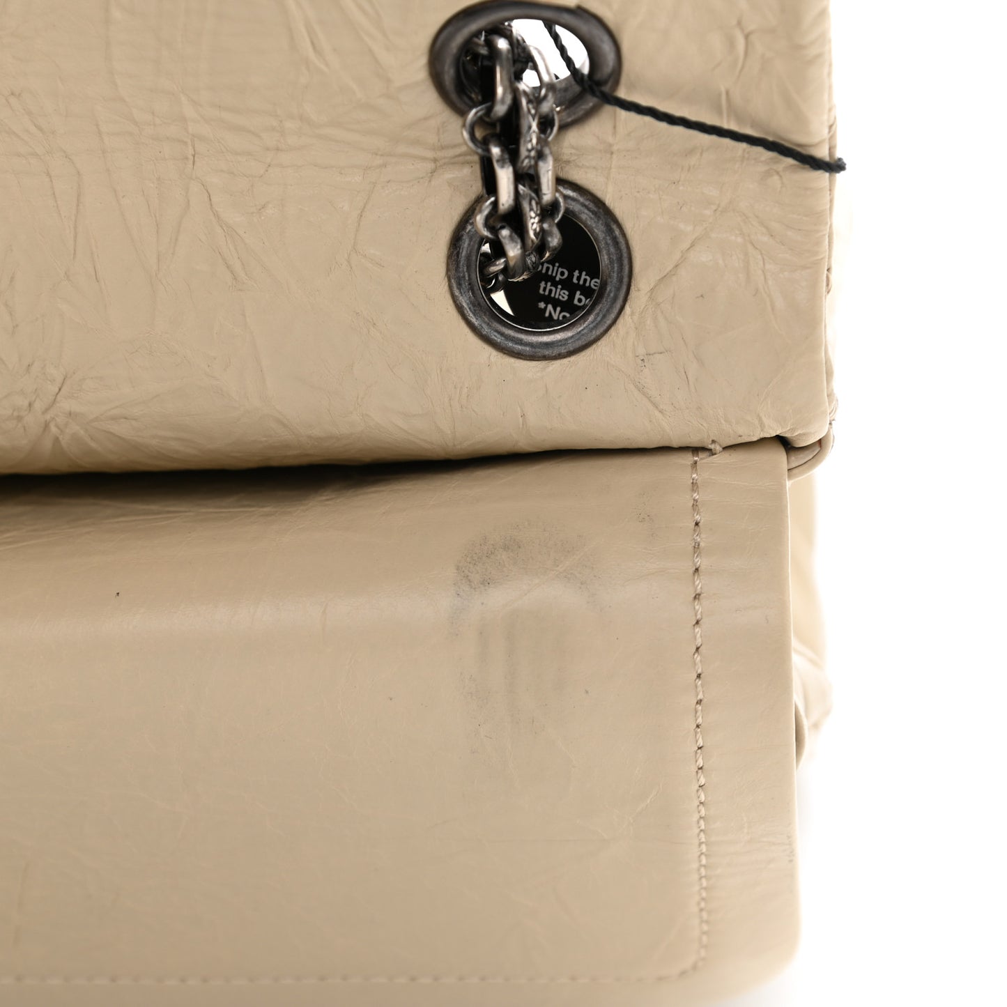 Aged Calfskin Quilted 2.55 Reissue 226 Flap Light Beige