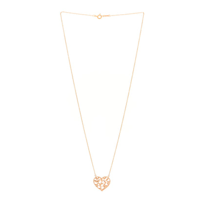 Tiffany 18K Rose Gold Paloma Picasso Olive Leaf Heart Pendant Necklace 3 of 4