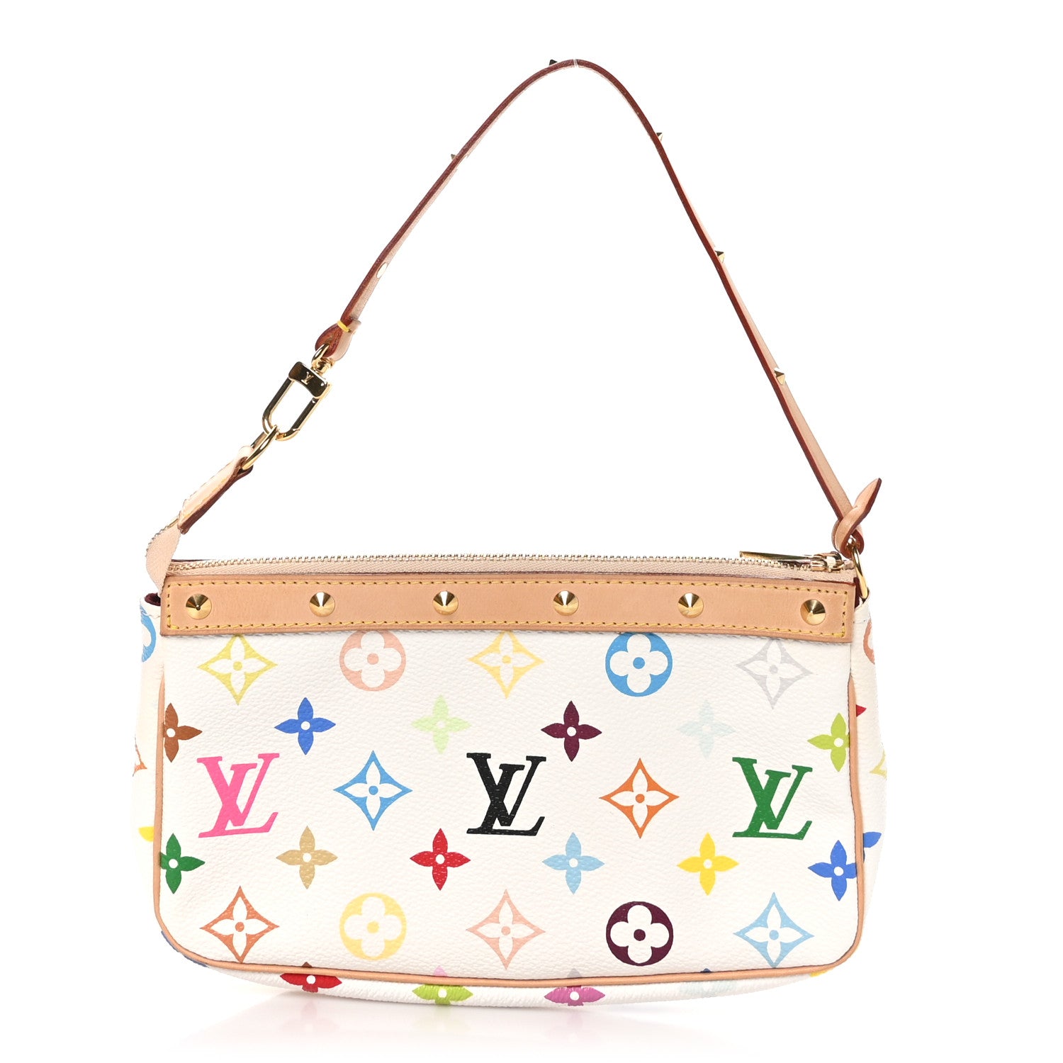 Louis Vuitton Monogram Multicolor Pochette Accessories White 1 of 12
