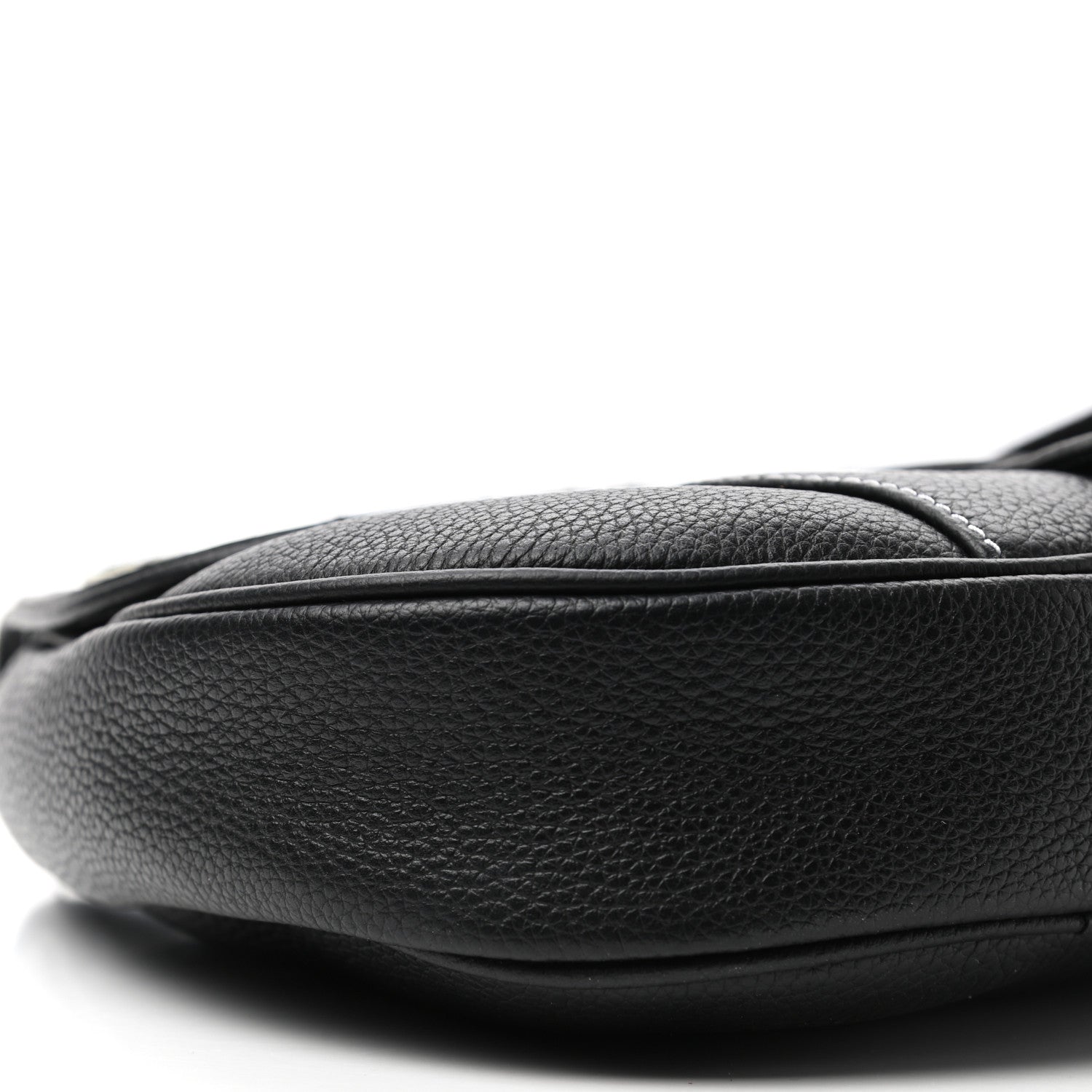 Christian Dior X SHAWN STUSSY Grained Calfskin Bee Saddle Bag Black 5 of 10