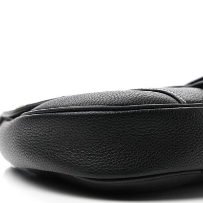 Christian Dior X SHAWN STUSSY Grained Calfskin Bee Saddle Bag Black 5 of 10