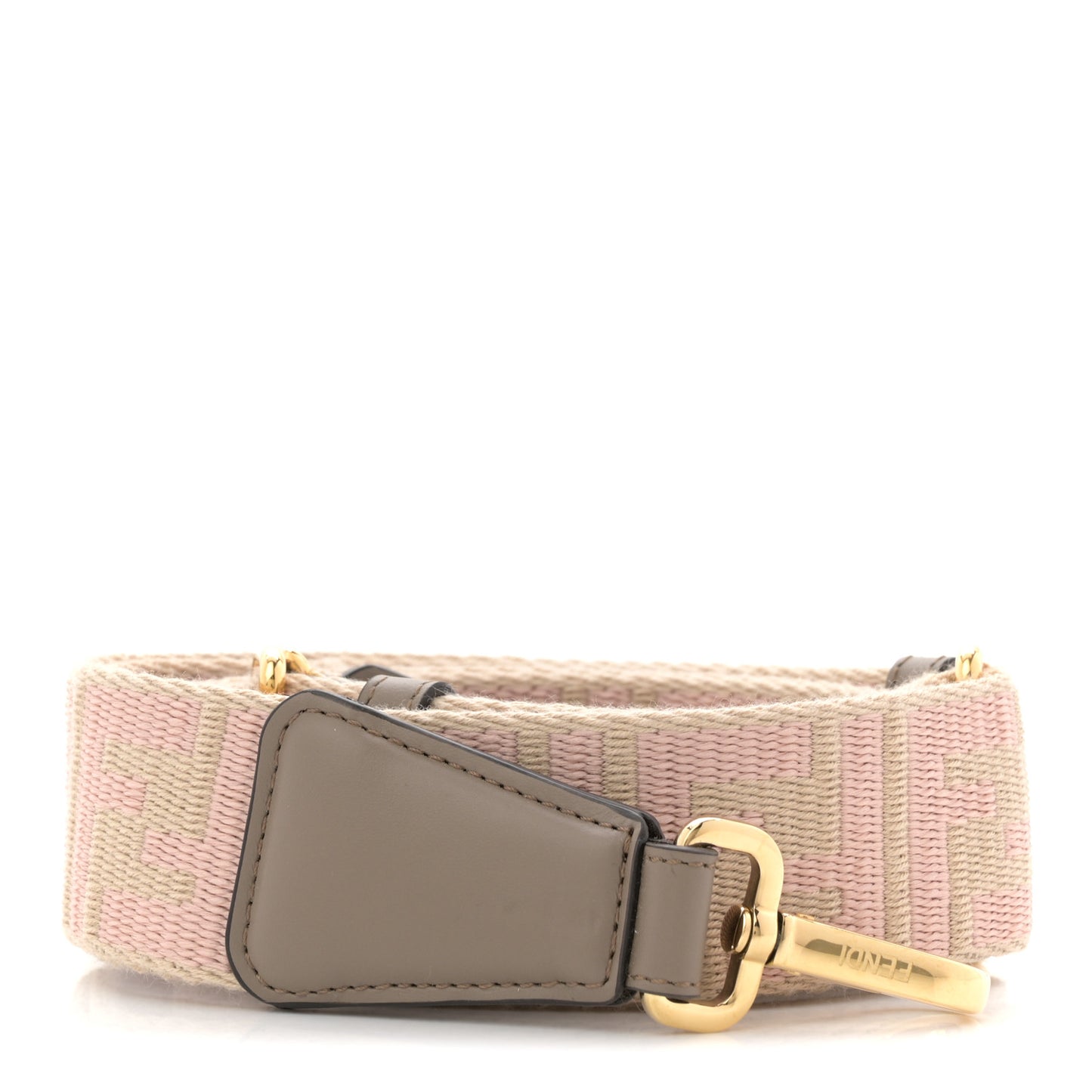 Jacquard Ribbon Vitello King FF Bi-Color Intreccio Adjustable Strap You Corda Rosa