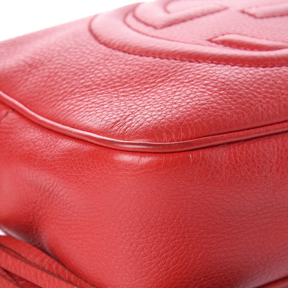 Gucci Pebbled Calfskin Small Soho Disco Bag Tabasco Red 8 of 15