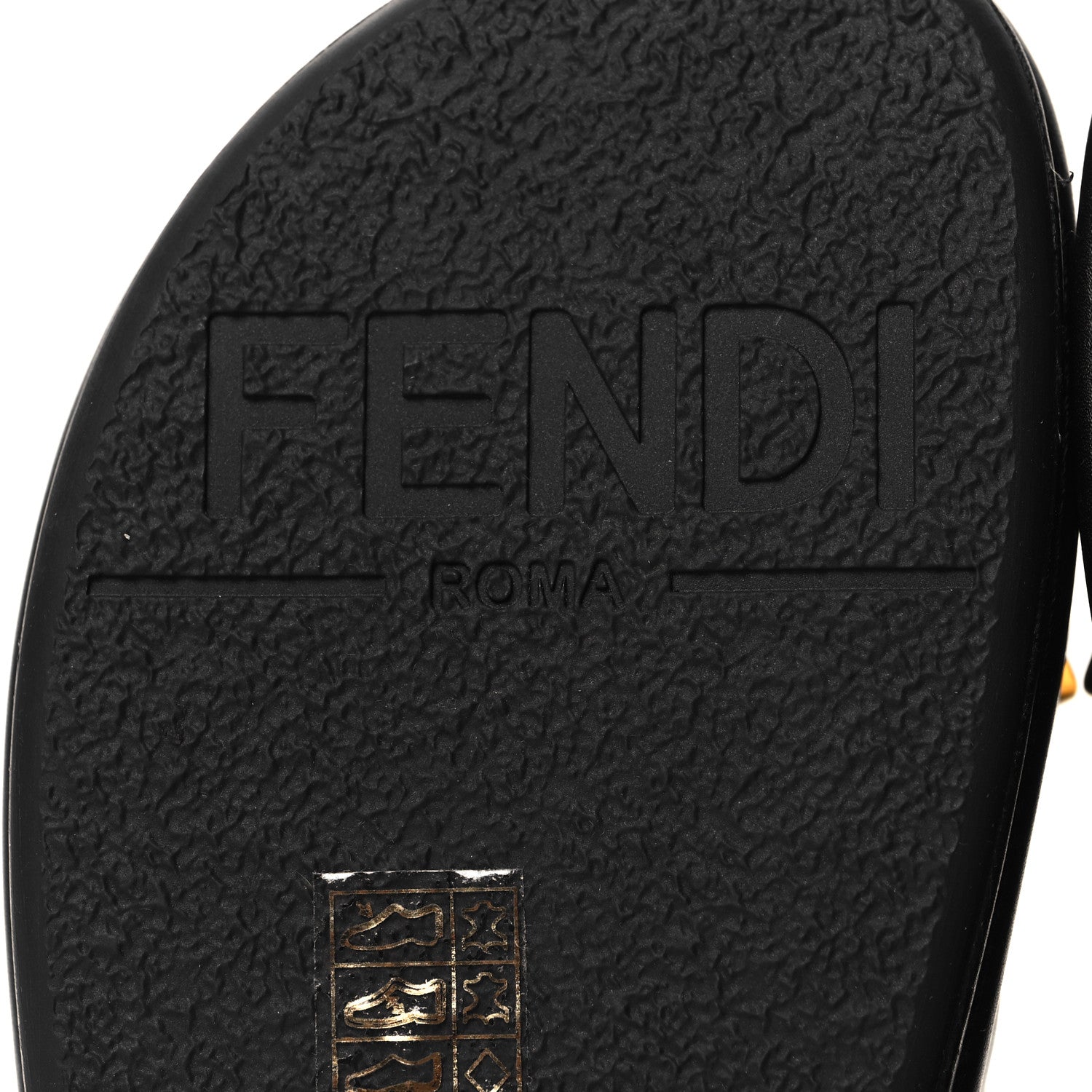 Fendi Vitello Womens Fendigraphy Slide Sandals 36 Black 8 of 9