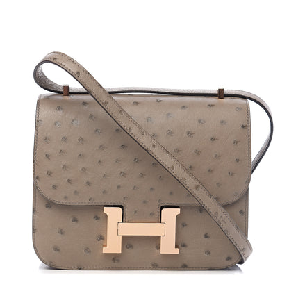 Hermes Ostrich Constance 18 Gris Asphalte 1 of 10