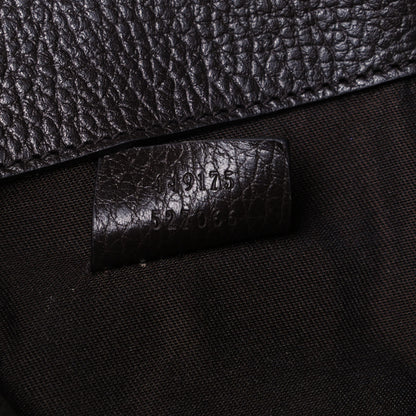 Gucci Monogram Dollar Calfskin O Drawstring Backpack Beige Ebony Testa di Moro Dark Chocolate 6 of 8