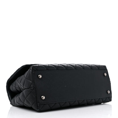 Chanel Caviar Quilted Small Coco Handle Flap Black 4 of 11