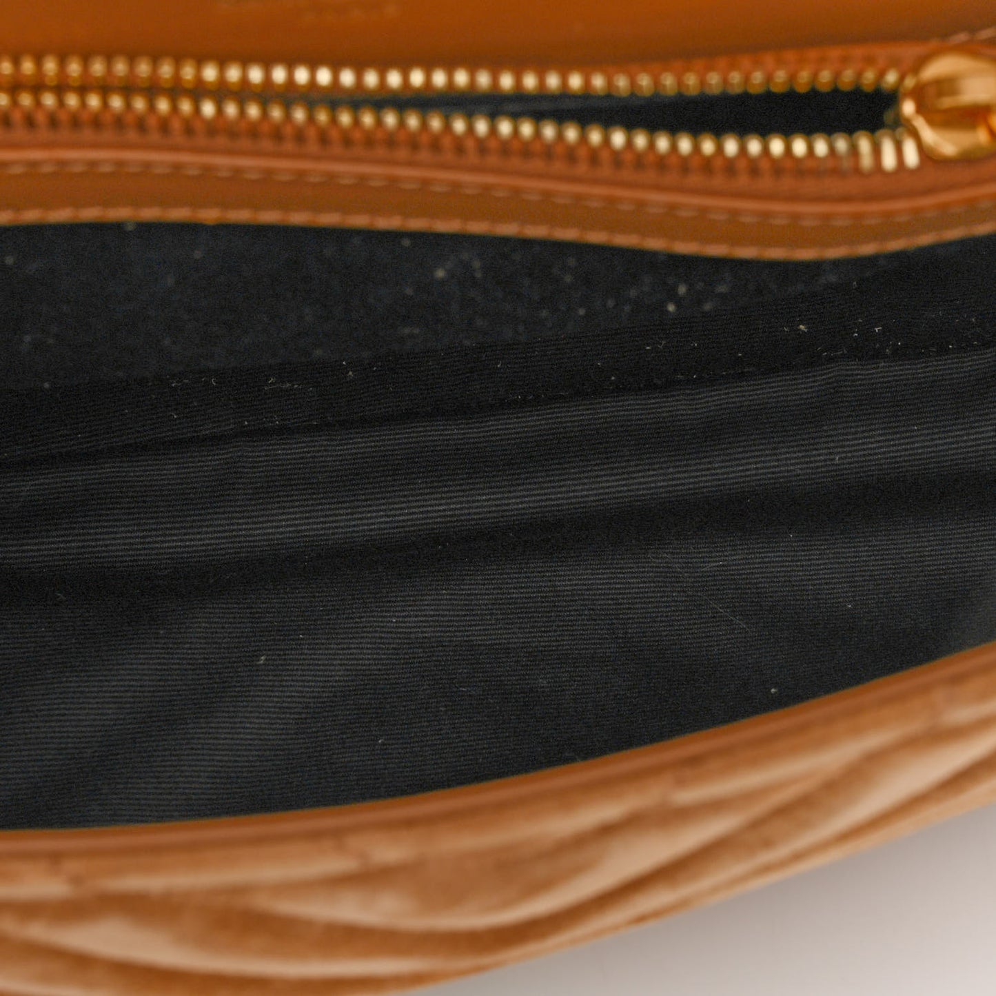 Suede Matelasse Chevron Monogram Medium College Bag Cinnamon
