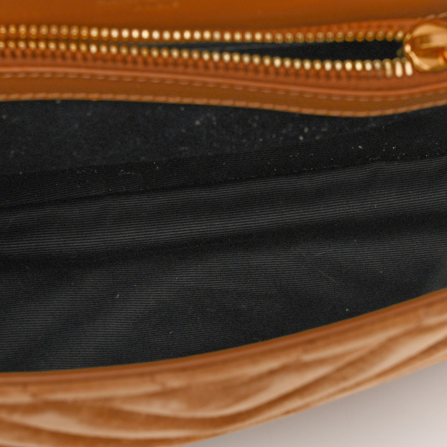 Saint Laurent Suede Matelasse Chevron Monogram Medium College Bag Cinnamon 5 of 10