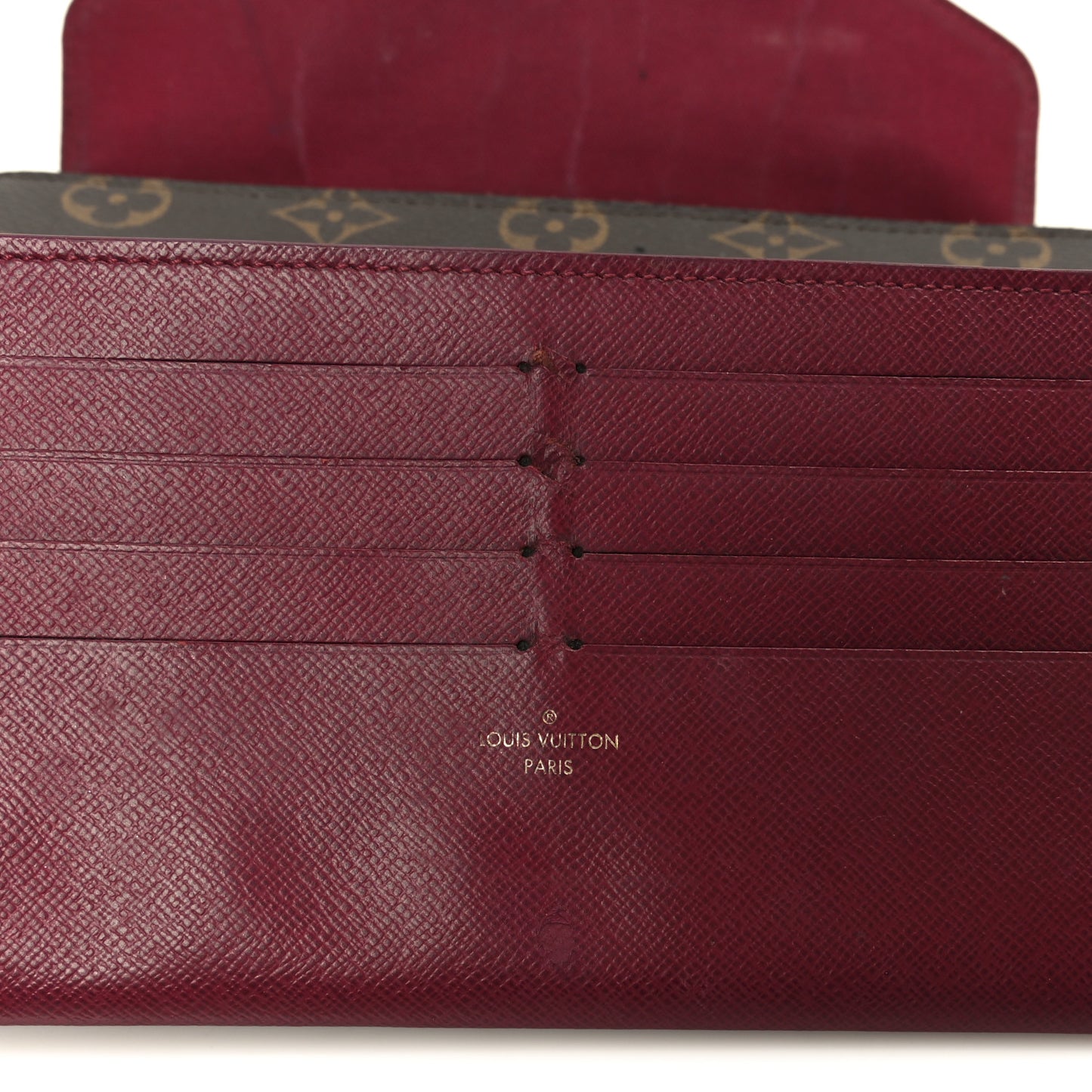 Monogram Pochette Felicie Chain Wallet Fuchsia