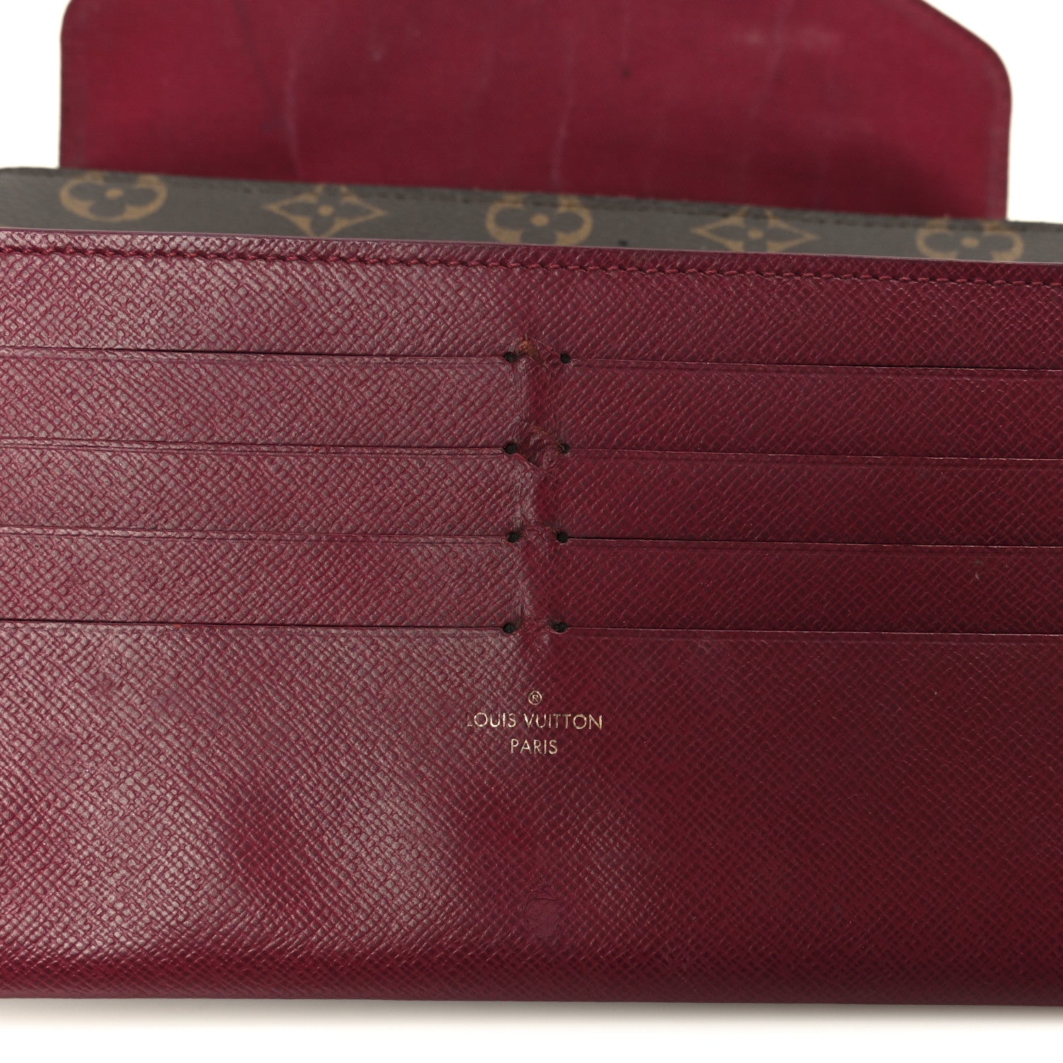 Louis Vuitton Monogram Pochette Felicie Chain Wallet Fuchsia 9 of 14