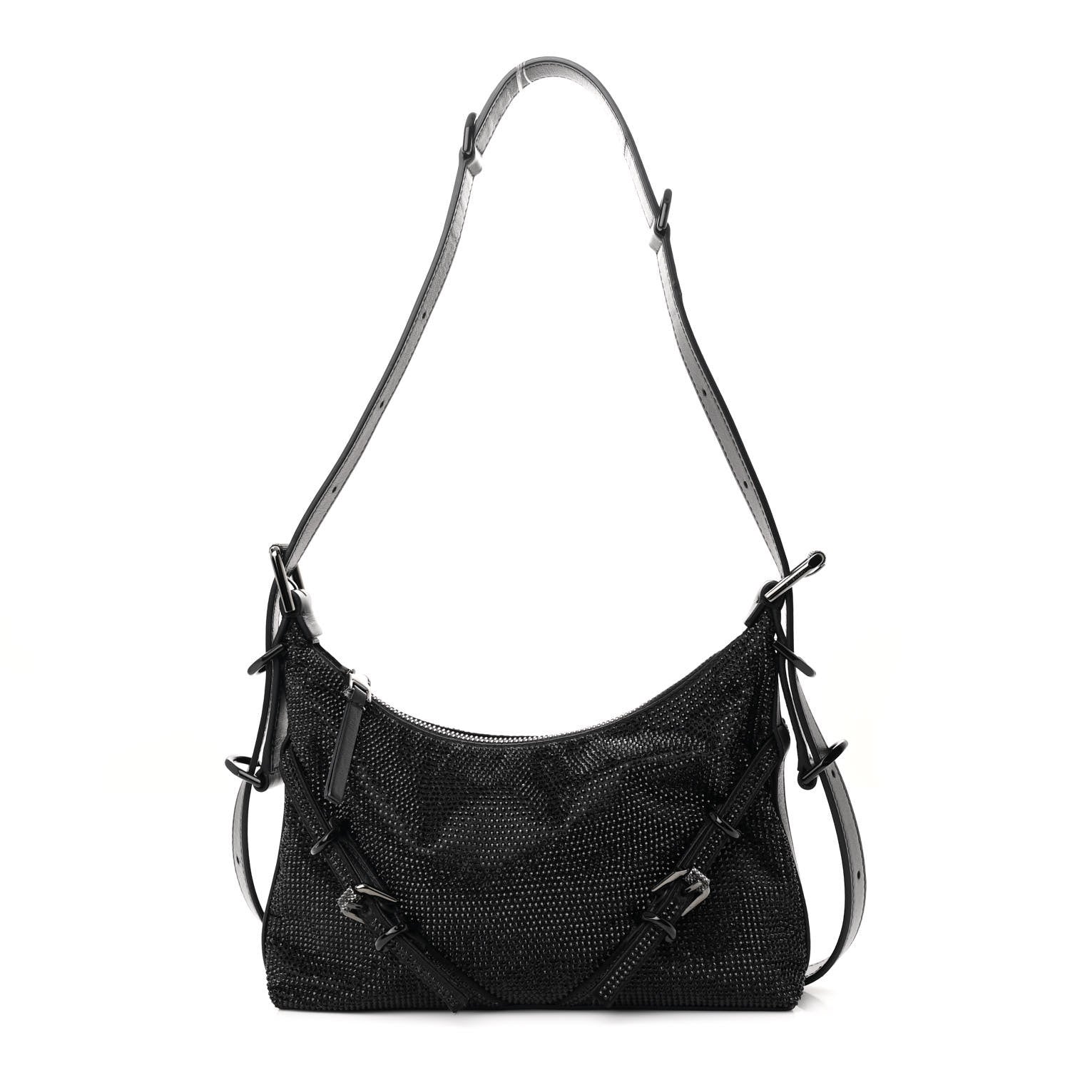 Givenchy Satin Strass Mini Voyou Boyfriend Party Bag Black 1 of 13