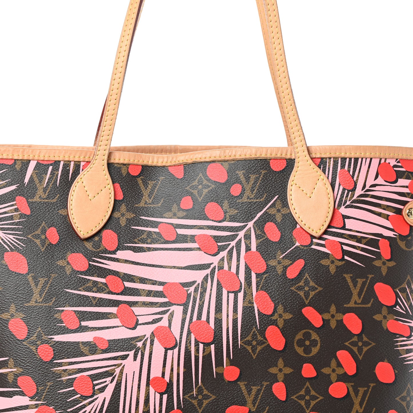 Monogram Jungle Dots Neo Neverfull MM Sugar Pink Poppy