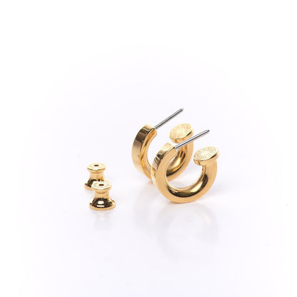 Hermes Swift O'Kelly Earrings Etoupe 3 of 7