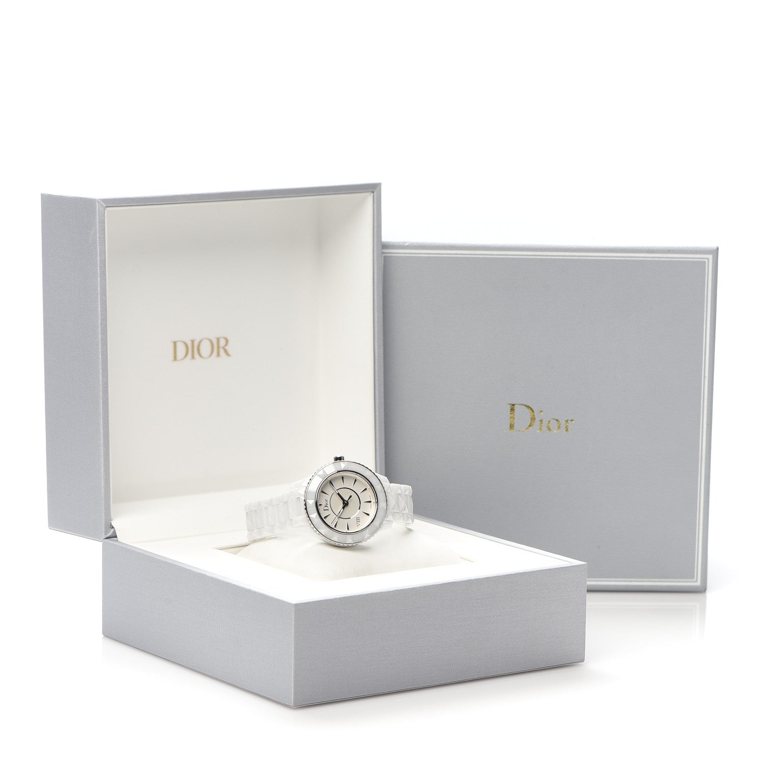 Christian Dior Stainless Steel Ceramic 33mm Dior VIII Quartz Watch White 7 of 7