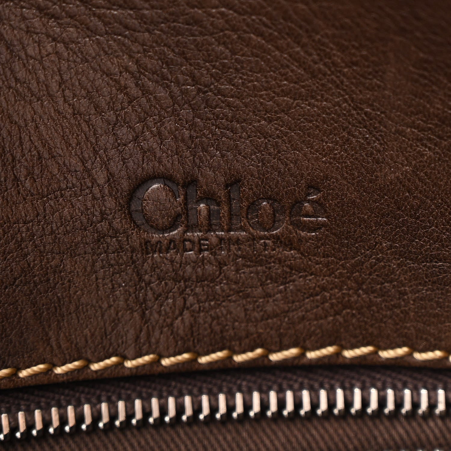 Chloe Shiny Tanned Calfskin Large Edith Bag Brun 6 of 11