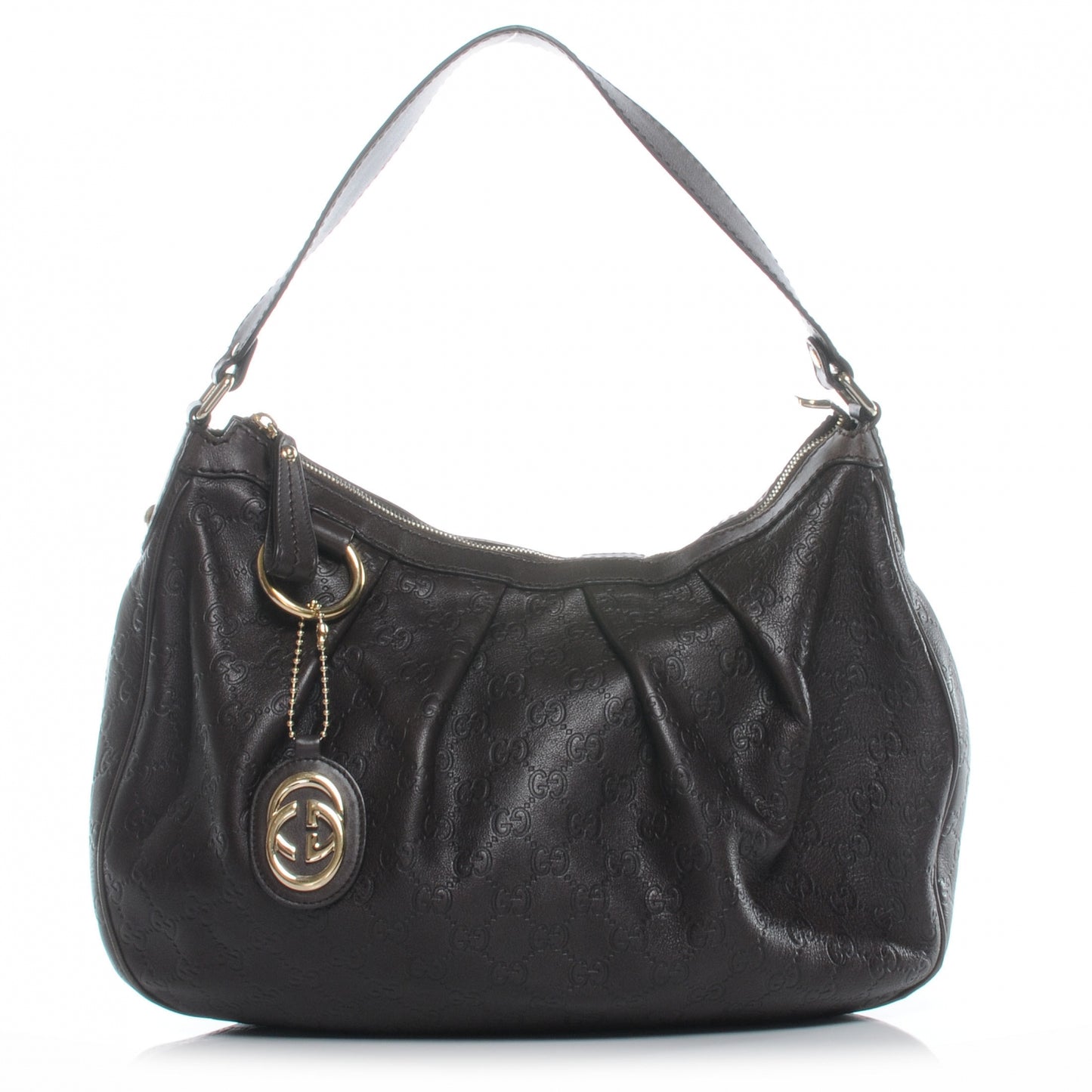 Guccissima Medium Sukey Hobo Dark Brown