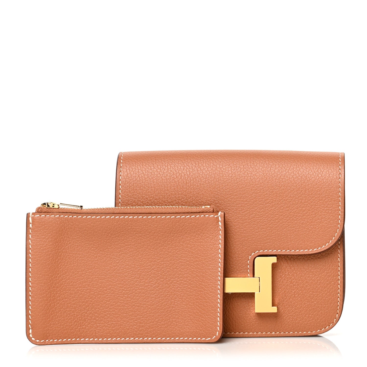 Hermes Evercolor Constance Slim Wallet Gold 2 of 13