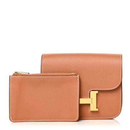 Hermes Evercolor Constance Slim Wallet Gold 2 of 13