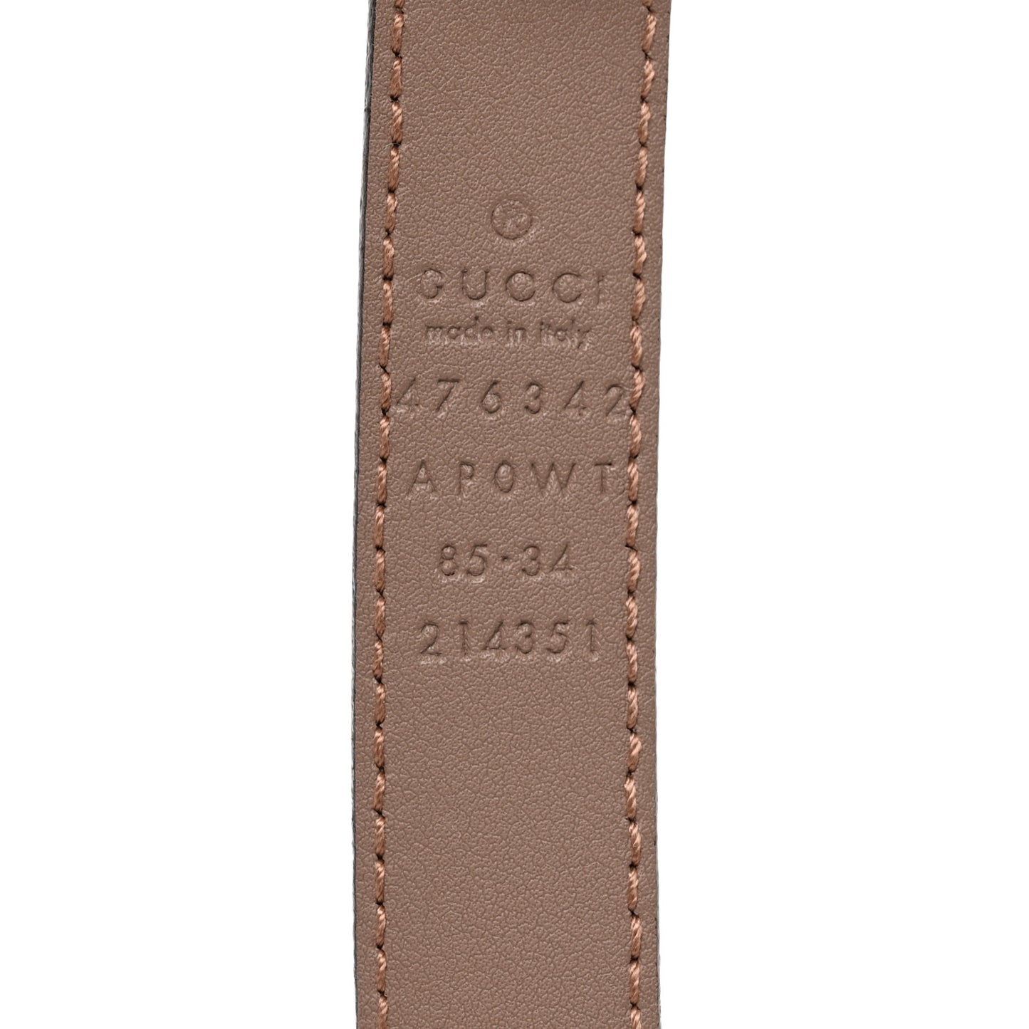Moon Calfskin Pearl Double G 20mm Belt 85 34 Porcelain Rose