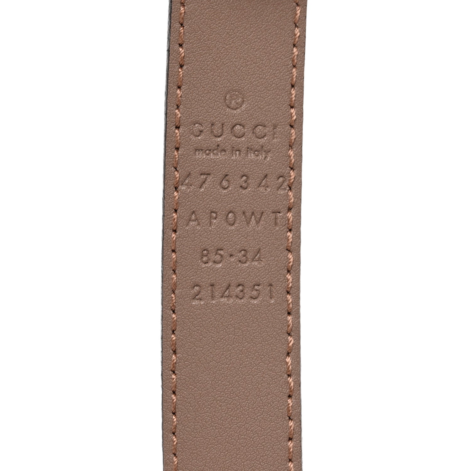 Gucci Moon Calfskin Pearl Double G 20mm Belt 85 34 Porcelain Rose 3 of 5
