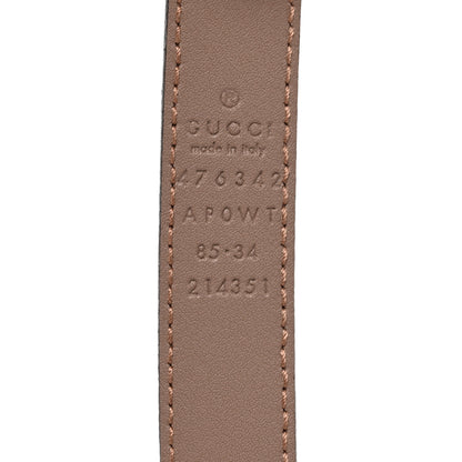 Gucci Moon Calfskin Pearl Double G 20mm Belt 85 34 Porcelain Rose 3 of 5