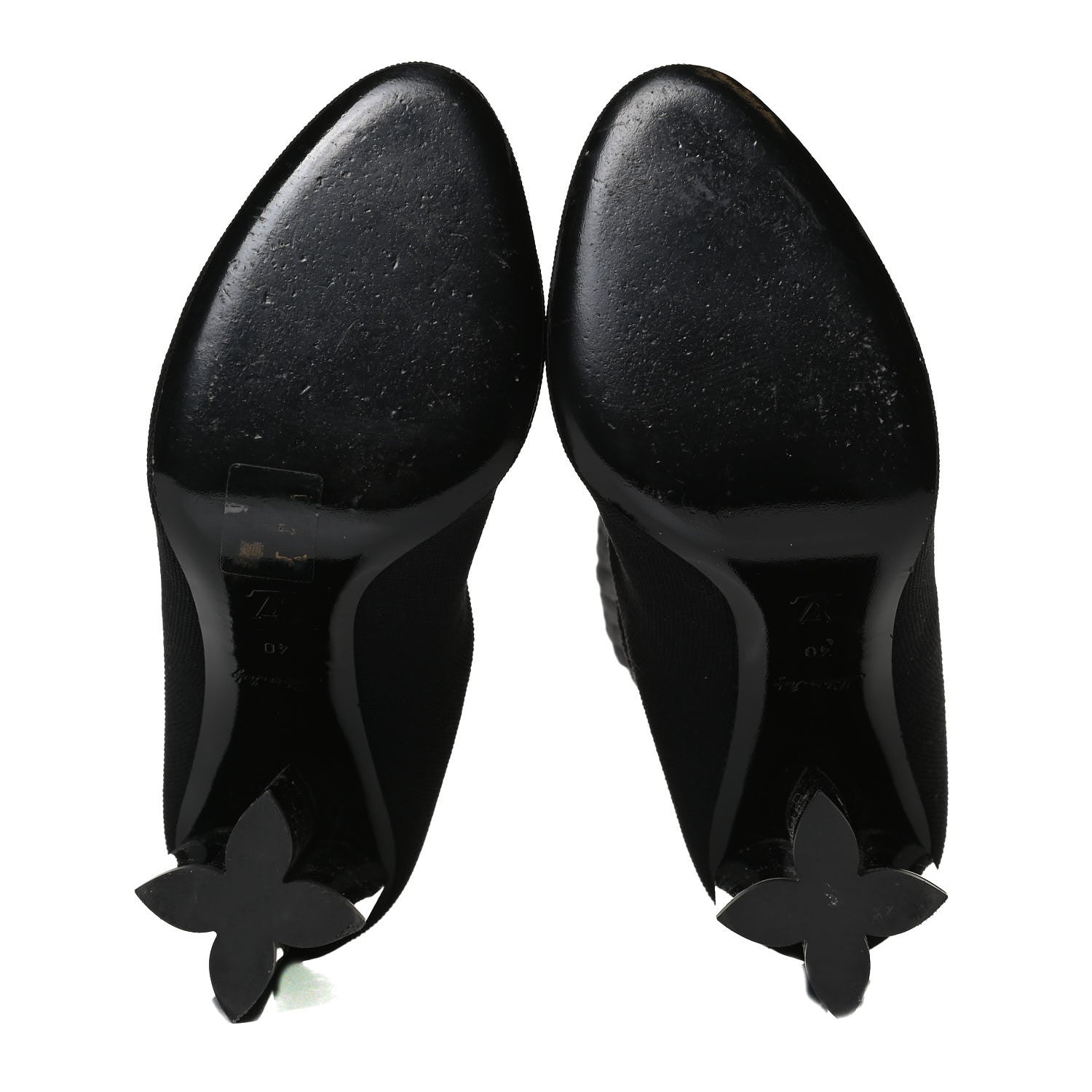 Louis Vuitton Stretch Fabric LV Black Heart Sock Ankle Boots 40 Black 7 of 9