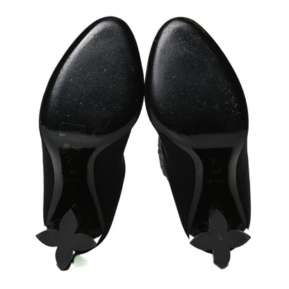 Louis Vuitton Stretch Fabric LV Black Heart Sock Ankle Boots 40 Black 7 of 9