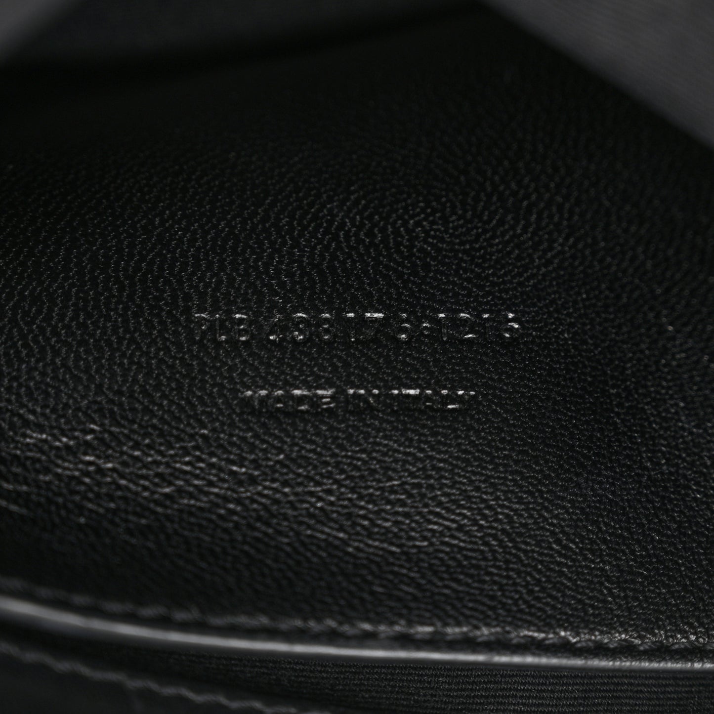 Calfskin Crocodile Embossed Medium West Hollywood Monogram Fold-Over Black