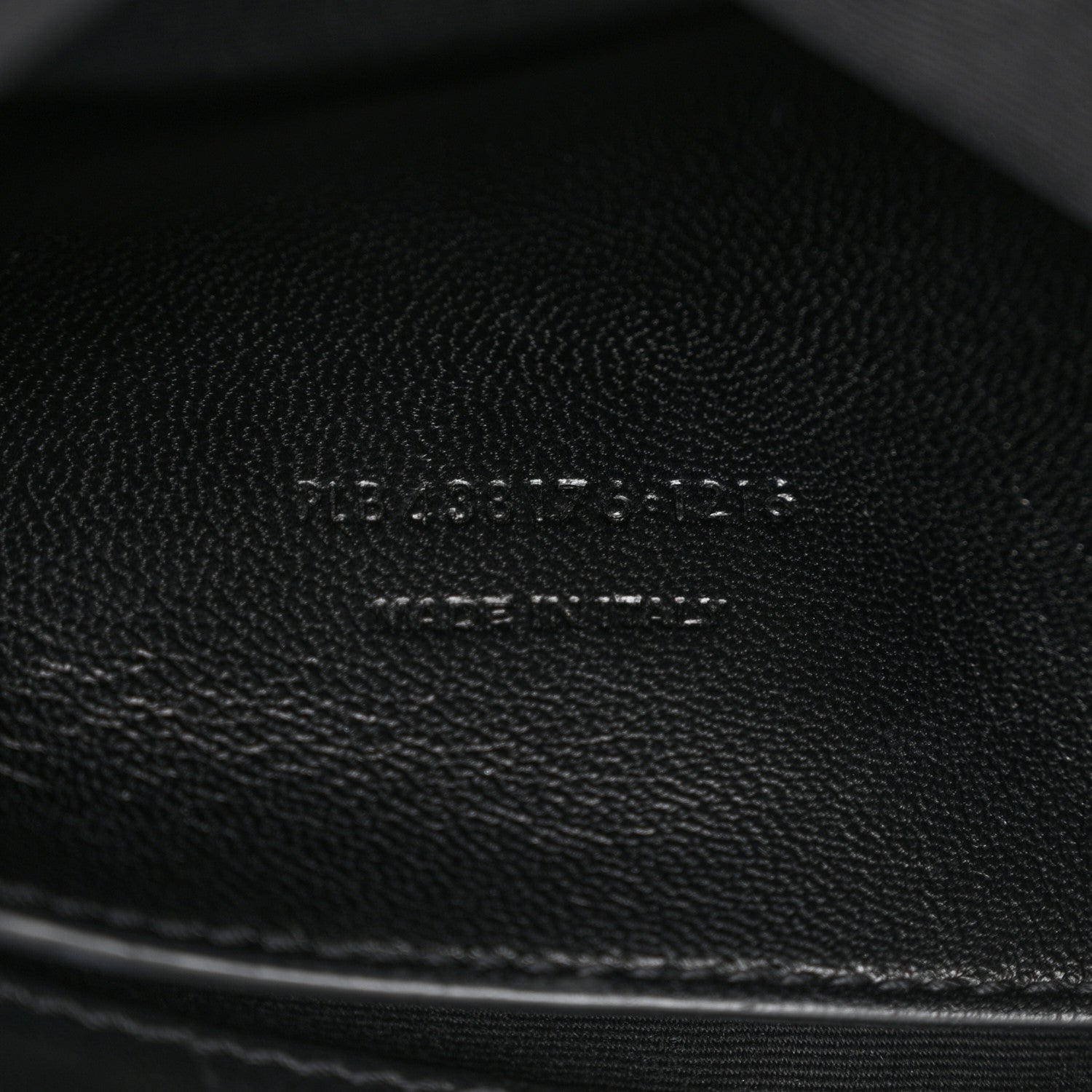 Saint Laurent Calfskin Crocodile Embossed Medium West Hollywood Monogram Fold-Over Black 7 of 13