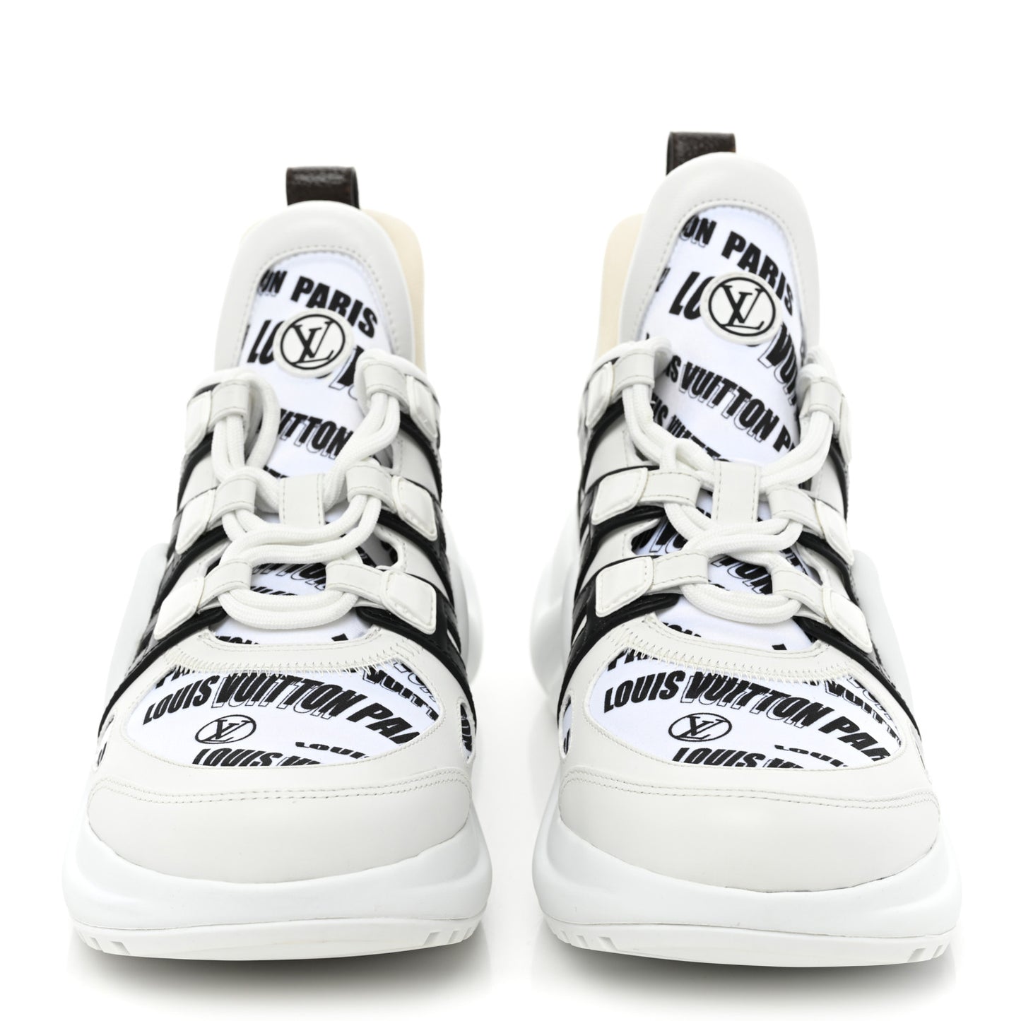 X FORNASETTI Calfskin Technical Nylon LV Archlight Sneaker 41 Black