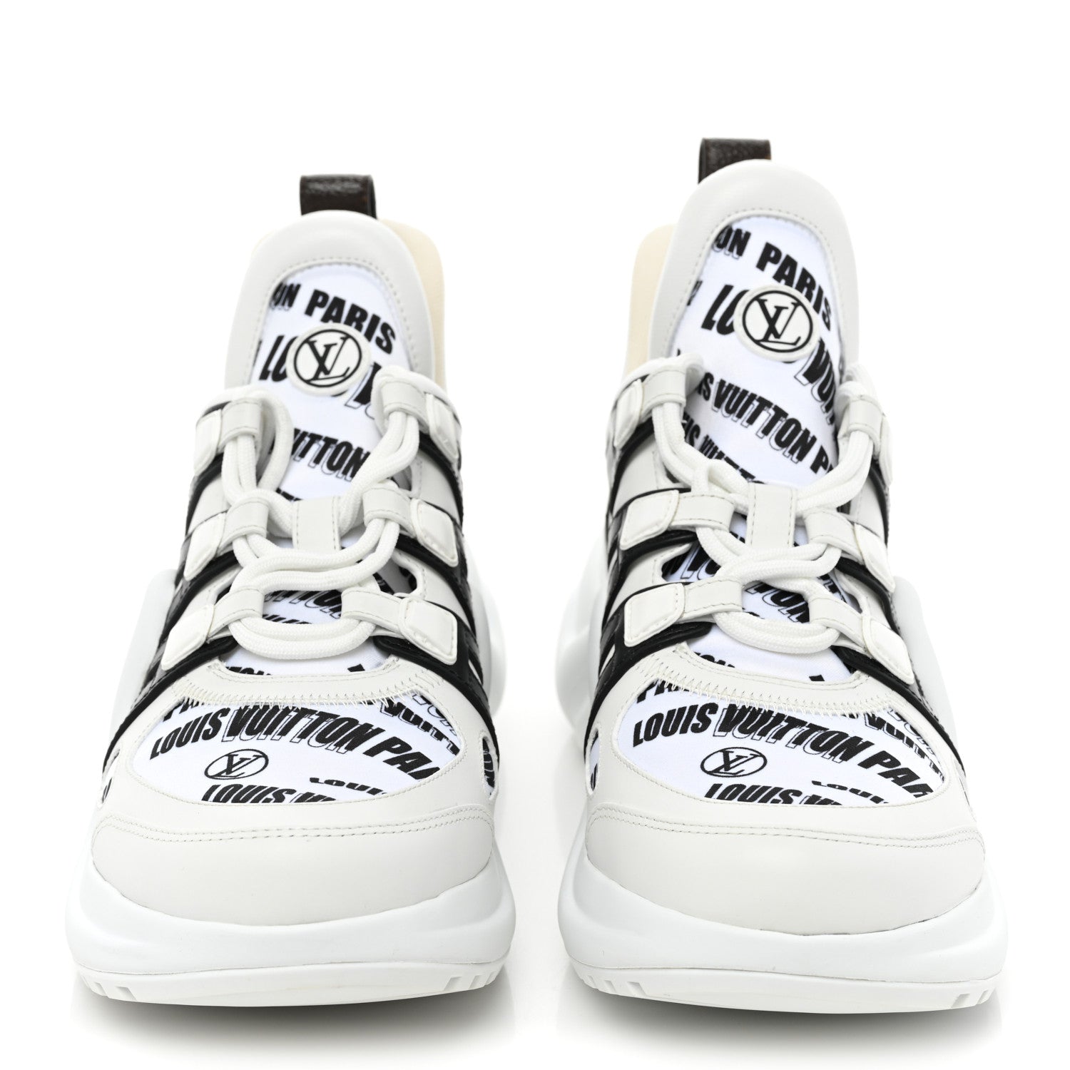 Louis Vuitton X FORNASETTI Calfskin Technical Nylon LV Archlight Sneaker 41 Black 2 of 9