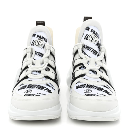Louis Vuitton X FORNASETTI Calfskin Technical Nylon LV Archlight Sneaker 41 Black 2 of 9