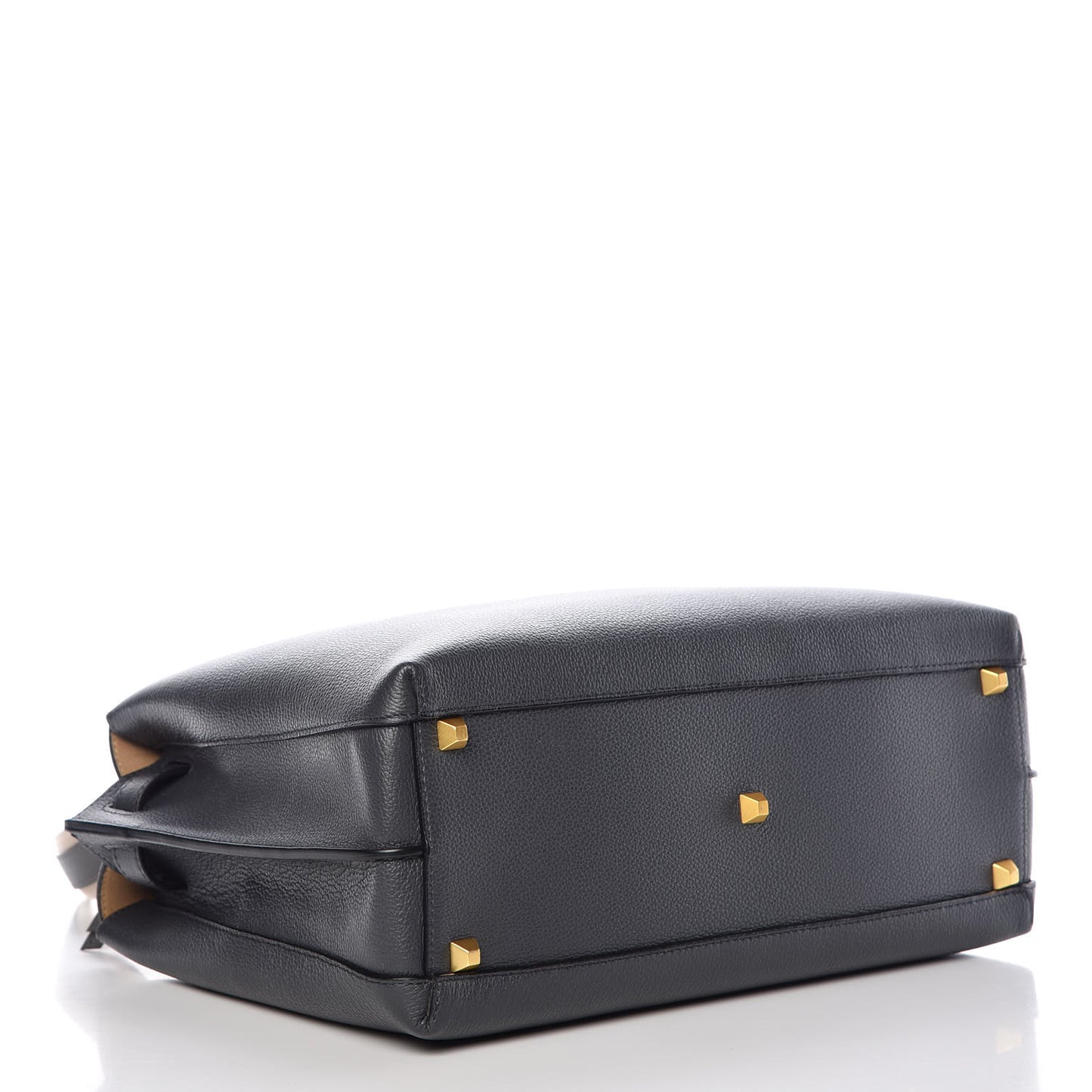 Grained Calfskin Large Milla Tote Phantom Grey