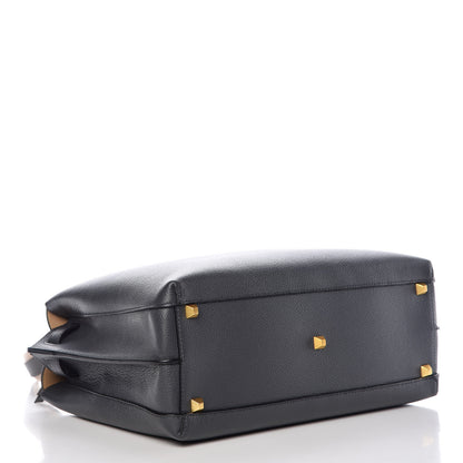 MCM Grained Calfskin Large Milla Tote Phantom Grey 4 of 14