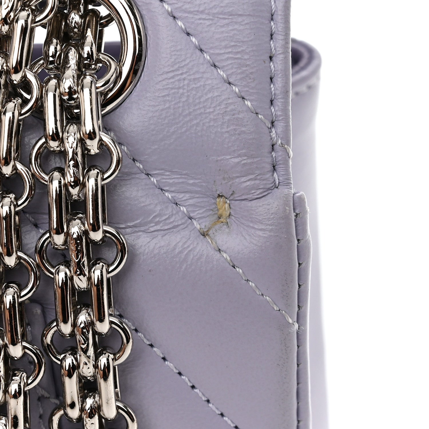 Chanel Aged Calfskin Chevron Quilted 2.55 Reissue Mini Flap Light Purple 11 of 13