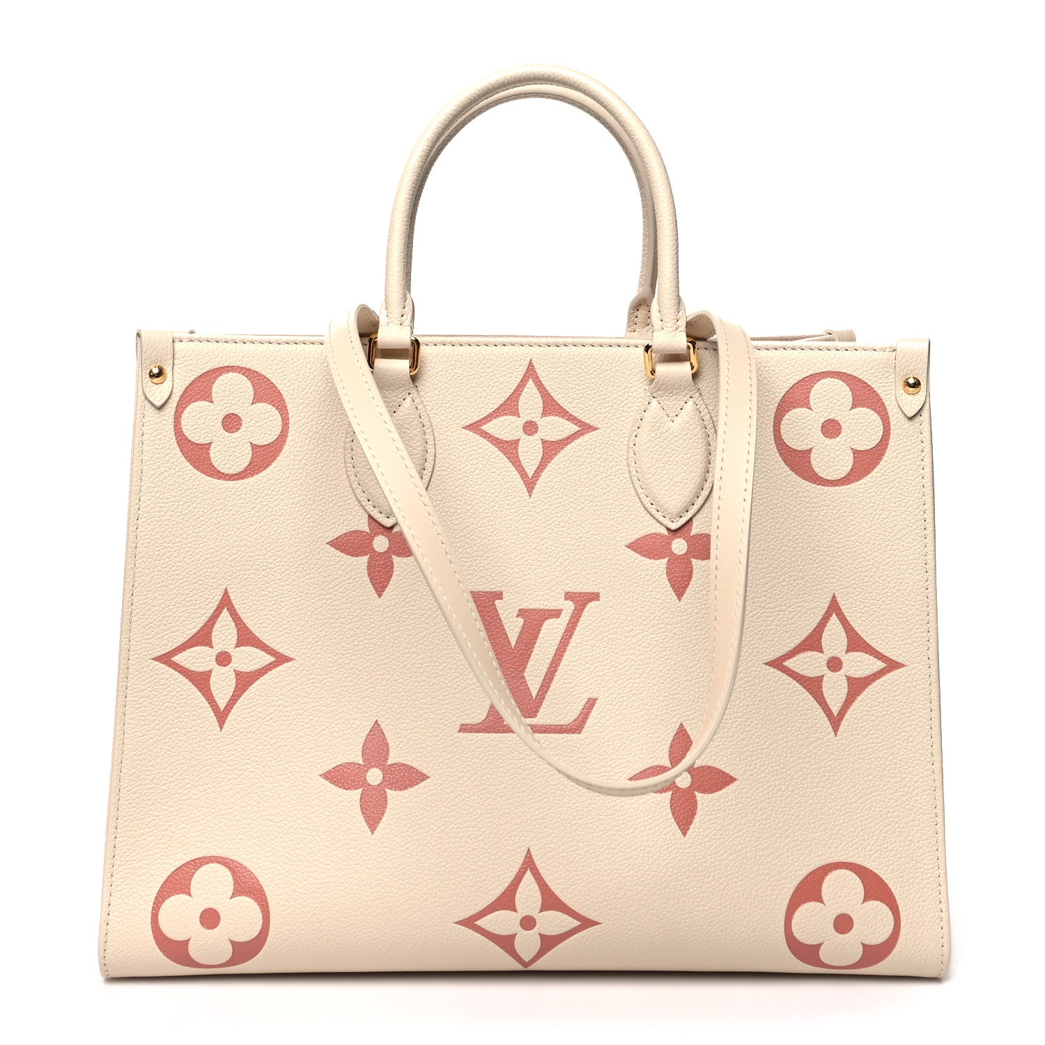 Louis Vuitton Empreinte Monogram Giant Onthego MM Creme Rose Trianon 1 of 11