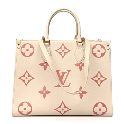 Louis Vuitton Empreinte Monogram Giant Onthego MM Creme Rose Trianon 1 of 11