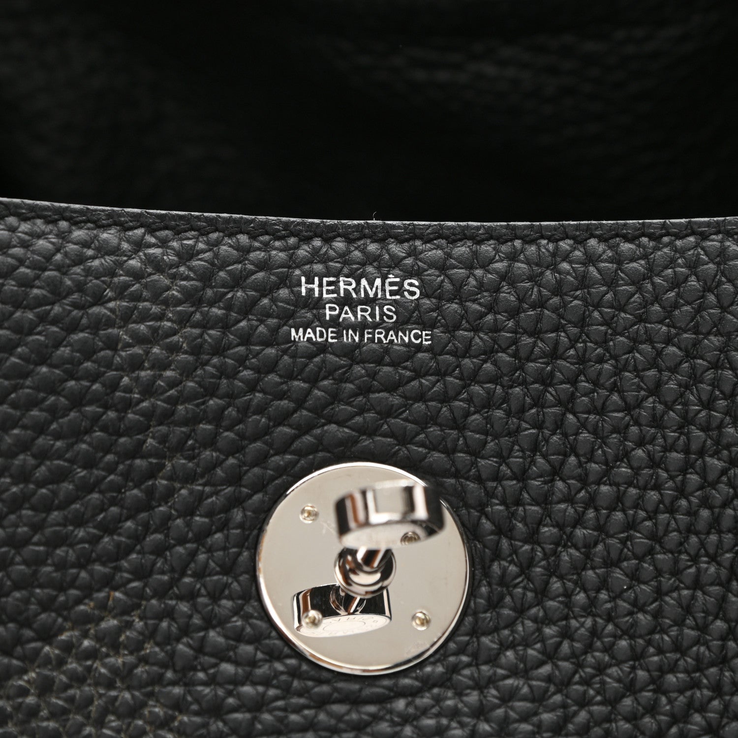 Hermes Taurillon Clemence Lindy 30 Black 6 of 10