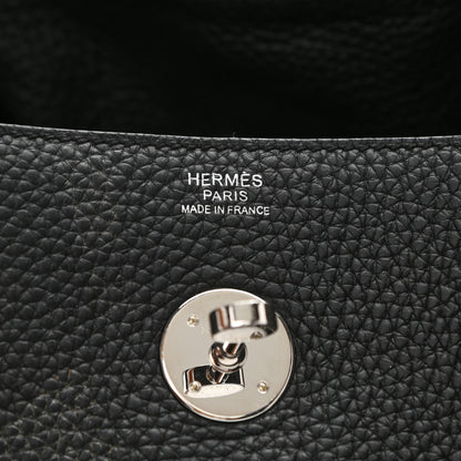 Hermes Taurillon Clemence Lindy 30 Black 6 of 10