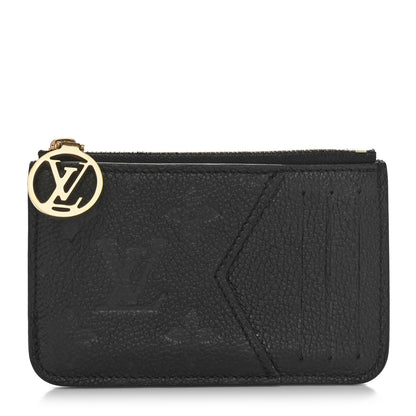 Louis Vuitton Empreinte Monogram Zipped Romy Card Holder Black 1 of 7