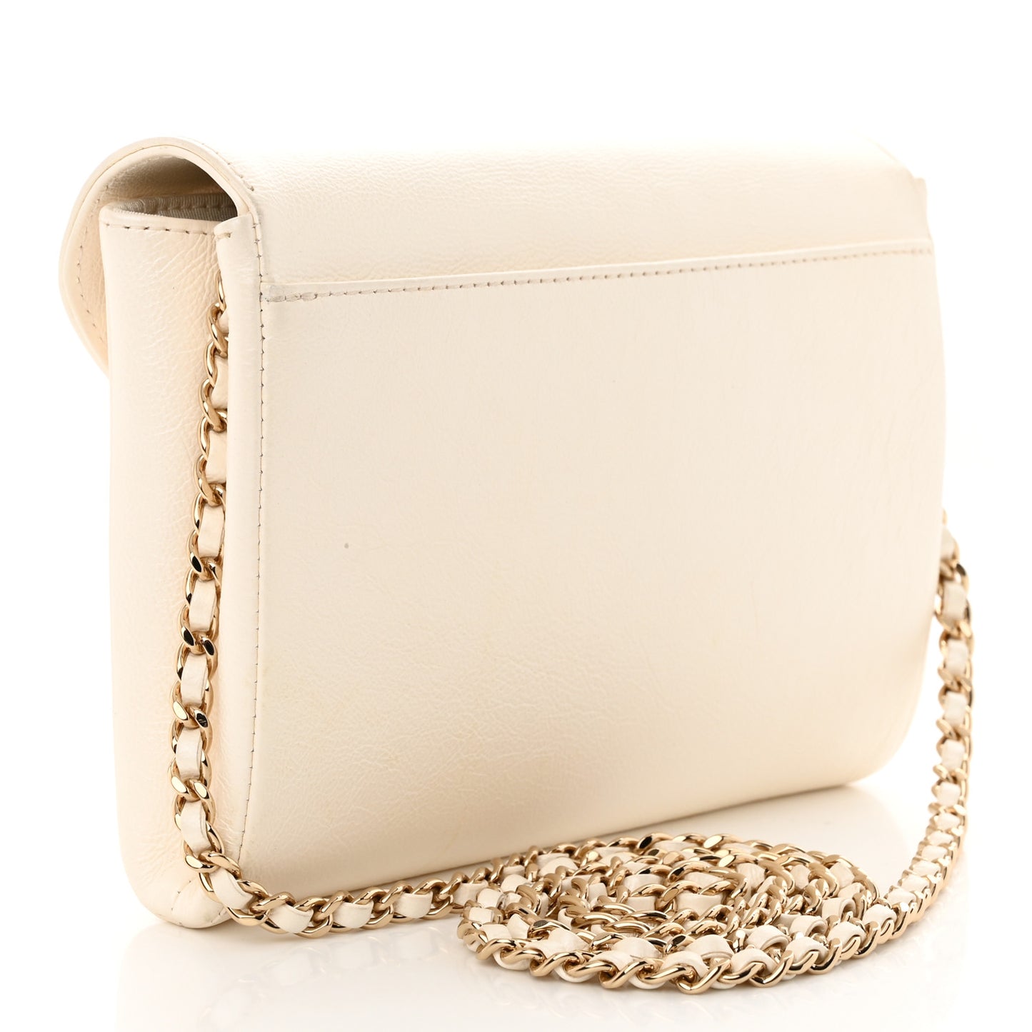 Calfskin Quilted Smart Pocket Crossbody Bag White