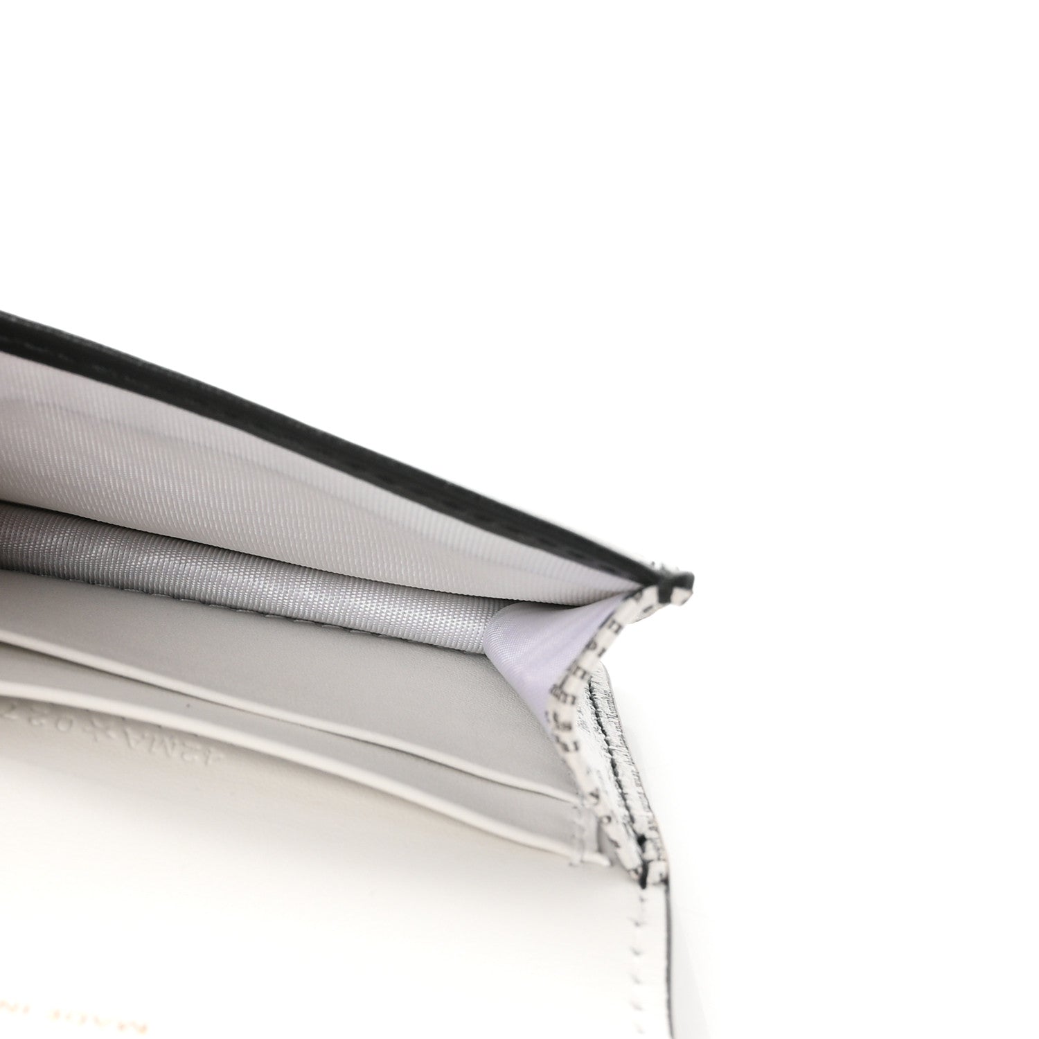 Christian Dior Calfskin Newspaper Print Saddle Bloom Card Holder White Black 5 of 7