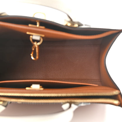Louis Vuitton Alligator Goatskin City Steamer PM Sienna Brown White 5 of 11