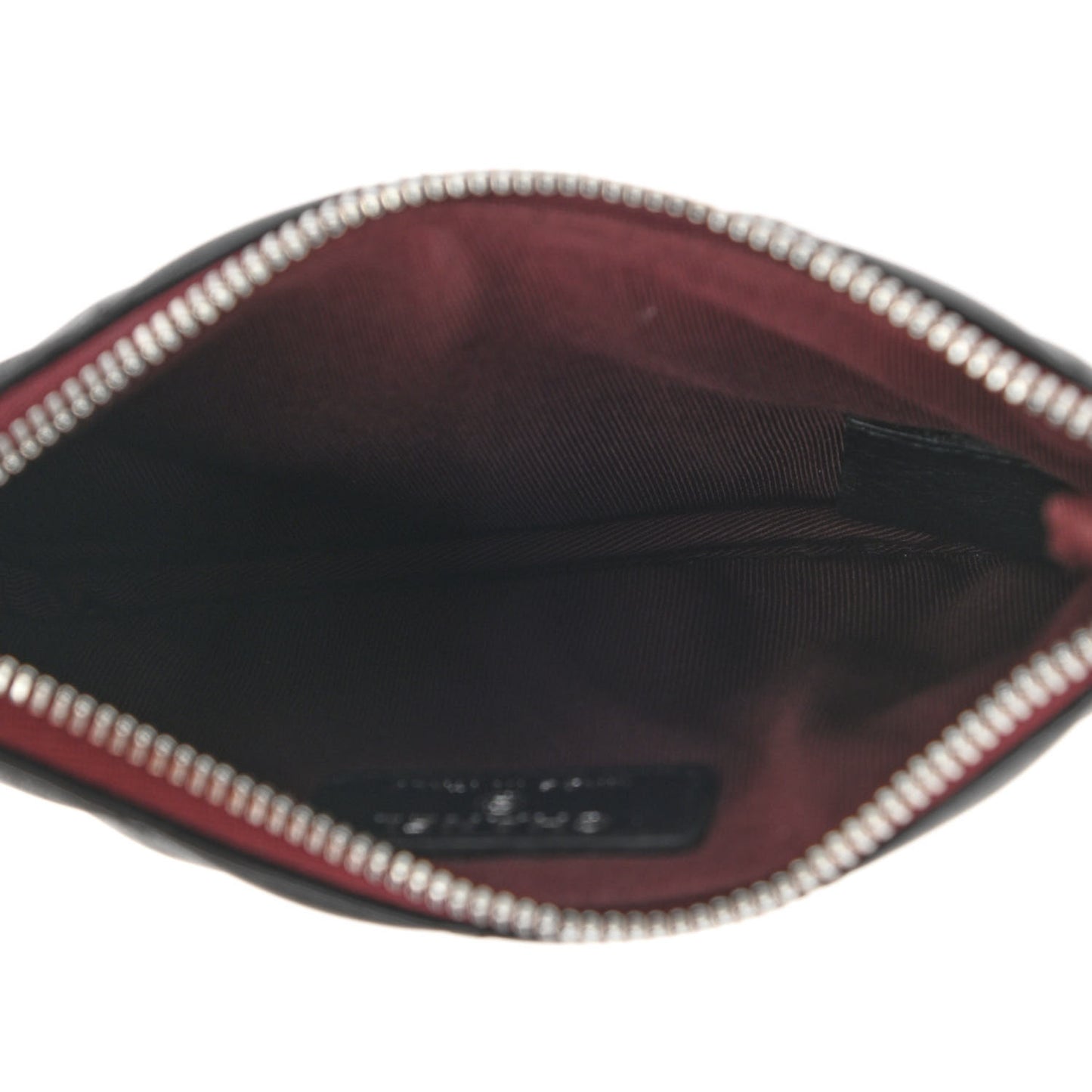 Lambskin Quilted Small Cosmetic Case Black
