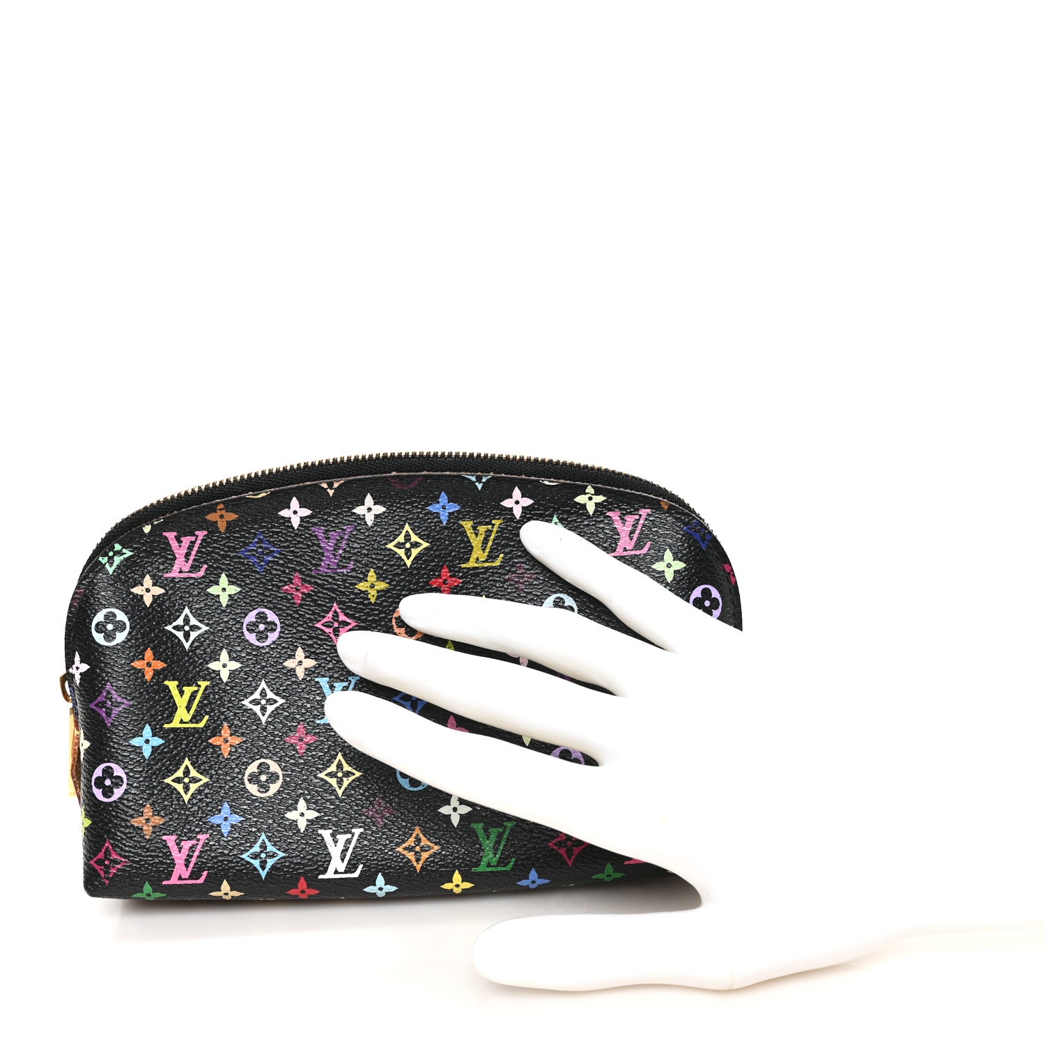 Louis Vuitton Monogram Multicolor Cosmetic Pouch Black Grenade 2 of 7
