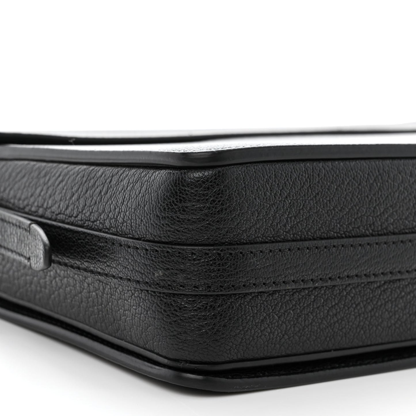 Grained Calfskin Large Grace Bag Black
