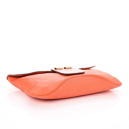 Hermes Swift Taurillon Clemence Vache Hunter Virevolte Pochette Orange Poppy 4 of 8