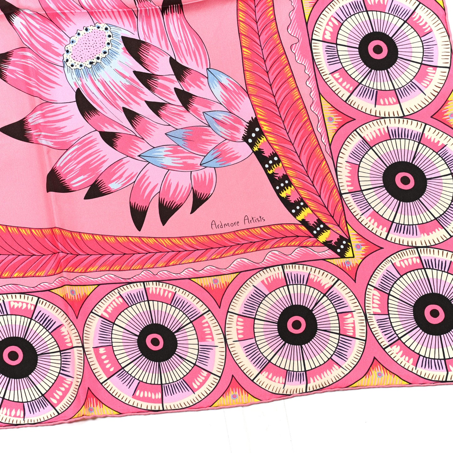 Silk The Savana Dance Wash 140 Scarf Rose Malabar Jaune Vieux Rose