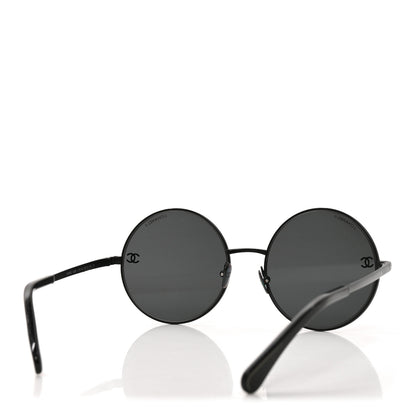 Chanel Metal Round Sunglasses 4268 Black 4 of 7